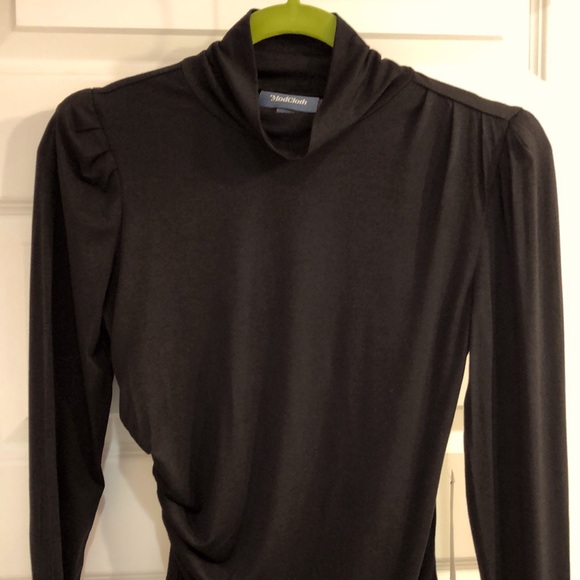 ModCloth- Black Mock/Turtleneck Long Sleeve Body Suit NWT - Picture 2 of 10